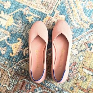 Blush pink Rothy’s flats